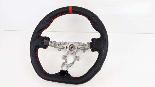 Full Leather Steering wheel RED Stitching Red Line for Nissan 370Z Z34