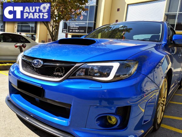V2 LED 3D DRL Projector Sequential Headlights for 08-13 Subaru Impreza WRX G3 Halogen Type