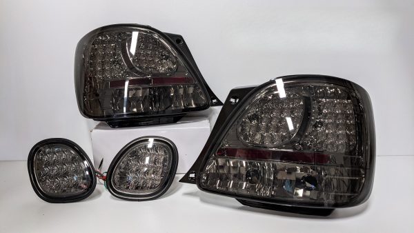 Smoke LED Tail Lights & LED fog light for 98-05 Lexus GS300 GS400 taillights