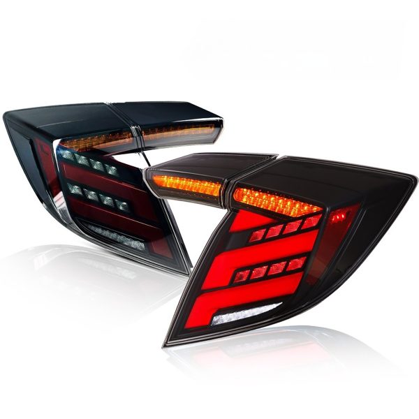 CT V2 Smoke LED Tail lights For 2016-2021 Honda Civic FK7 TYPE R FK8 taillights