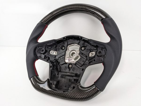 Carbon Fibre Leather Red Stitching Steering Wheel For 19-24 Toyota SUPRA GR A90 A91 GT GTS