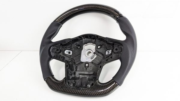 Carbon Fibre Leather White Stitching Steering Wheel For 19-24 Toyota MK5 SUPRA GR A90 A91 GT GTS