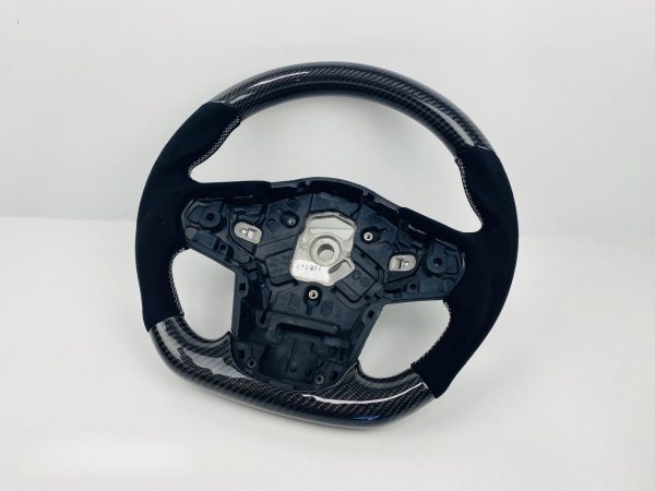 Carbon Fibre Alcantara White Stitching Steering Wheel For 19-24 Toyota MK5 SUPRA GR A90 A91 GT GTS