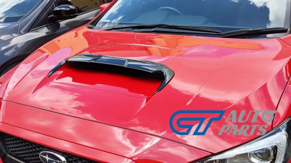 C.Style V2 Glossy Black Front Bonnet Scoop Vent Cover Trim For 2015-2021 Subaru WRX STI LEVORG