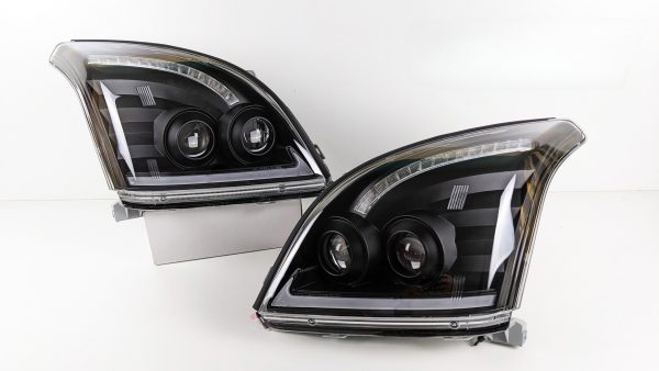 3D LED DRL Dual Projector Head Lights for 03-09 TOYOTA PRADO FJ120 head lights