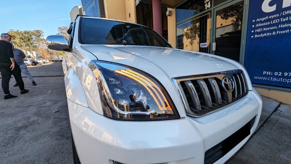 3D Demon Eye Full LED Sequential Blinker Headlights for 2003-2009 TOYOTA PRADO FJ120