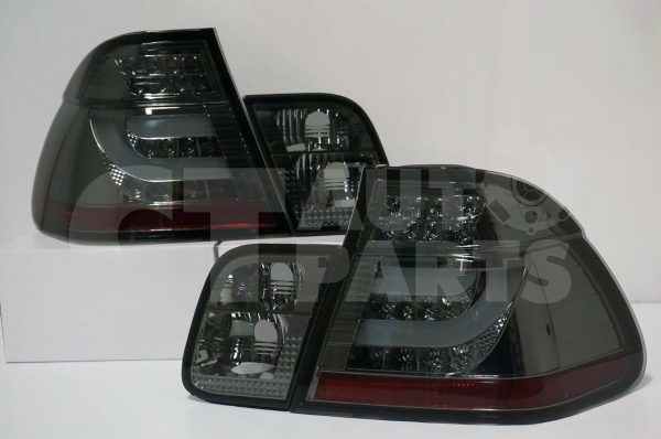 Smoke LED 3D Tail Lights for 2002-2005 BMW E46 3 Series 4D Sedan 318i 320i taillights