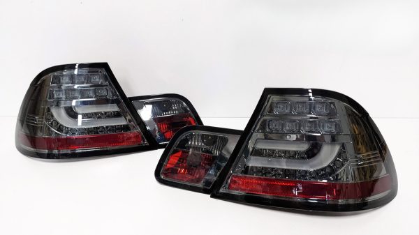 Smoke 3D LED Tail Lights for 99-02 BMW E46 3 Series 2D coupe taillights