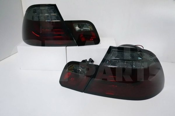 Smoke Red 3D LED Tail Lights for 2003-2005 BMW E46 3 Series 2D coupe taillights