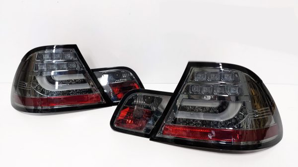 Smoke 3D LED Tail Lights for 2003-2005 BMW E46 3 Series 2D coupe taillights