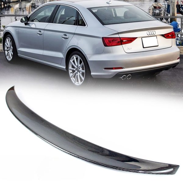 Carbon Fiber P Type Rear Duckbill Spoiler for 2013-2020 AUDI RS3 A3 S3 S Line Sedan