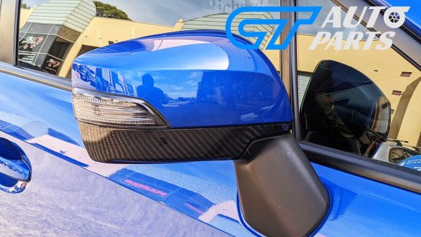 Carbon CF Side Lower Mirror Cover Trim for 2015-2021 Subaru WRX STI VA