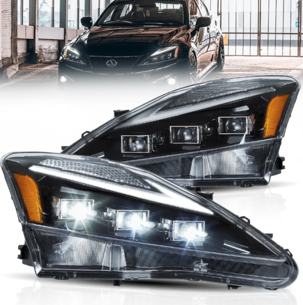 V2 LED DRL Sequential Signal LED Headlights for 05-12 Lexus IS250 IS350 ISF