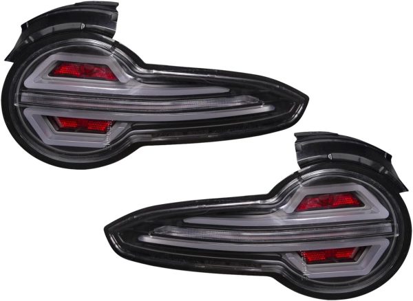 Black 3D Full LED Sequential Indicators Tail Lights for 2015-2022 Mazda MX-5 ND taillights