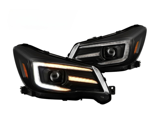 LED DRL Projector Sequential Headlights for 13-18 Subaru Forester S4 Halogen Type