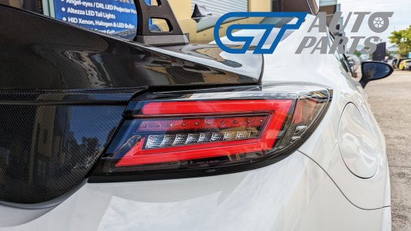 INTEC Black Red LED Dynamic Tail lights for 2022+ Toyota 86 GR86 Subaru BRZ taillights