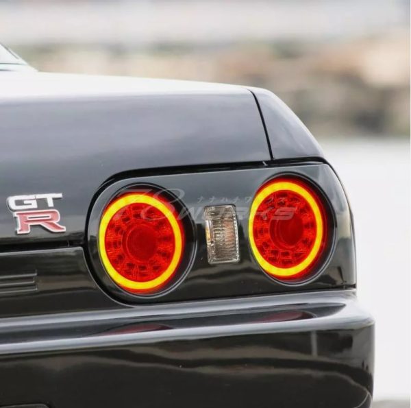 78 WORKS FIBER RING LED Taillights for 89-94 Nissan Skyline R32 GTR GTST 2 door coupe tail lights