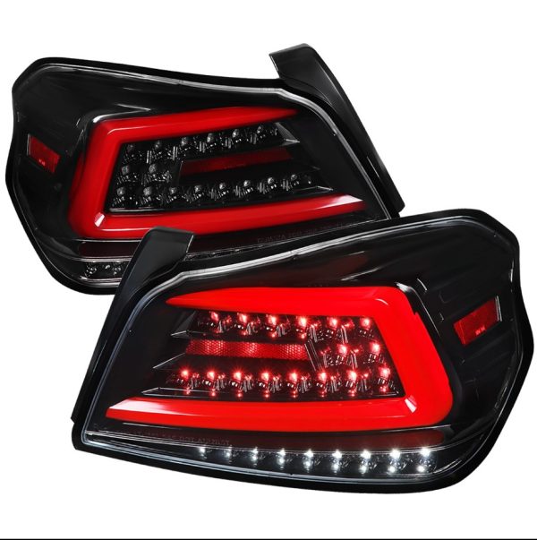 V4 Black Red LED Dynamic Tail lights for 2015-2021 Subaru WRX STI VA taillights