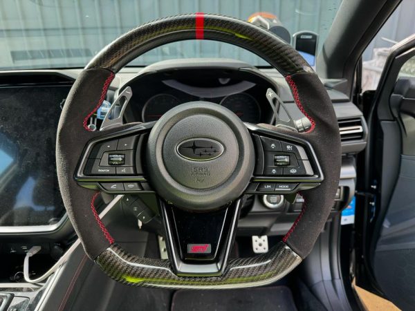 Carbon CF Alcantara Steering Wheel Red Line+ Stitching for 2022+ Subaru WRX VB VN