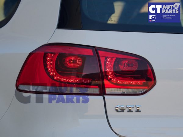 Golf R Style Clear Red Full LED Taillights for 2009-2013 VW Golf 6 VI MK6 TSI TDI GTI