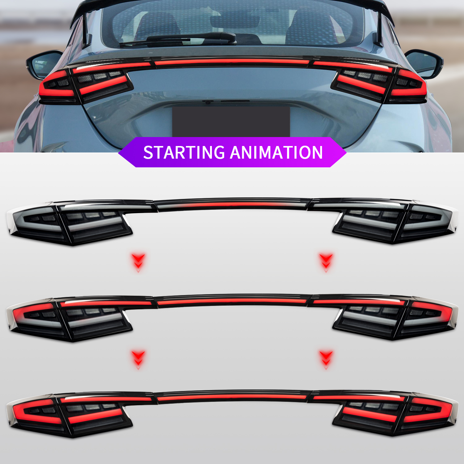 Elite Series 3D Full LED Sequential Taillights for 21-24 Honda Civic Type R FL1 FL5 tail lights