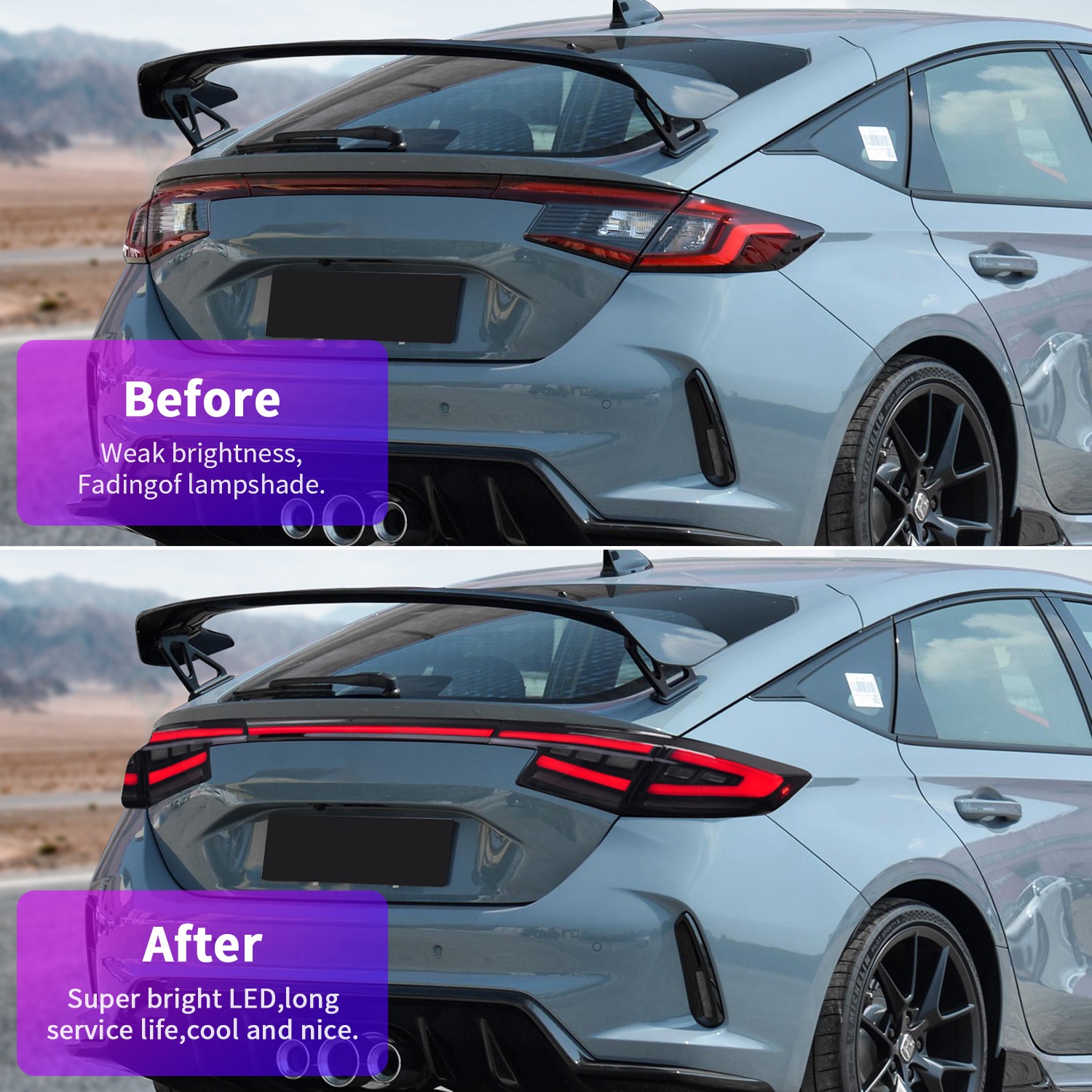 Elite Series 3D Full LED Sequential Taillights for 21-24 Honda Civic Type R FL1 FL5 tail lights