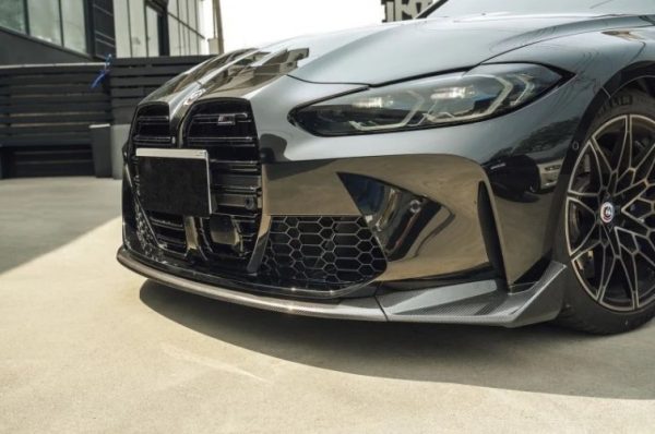 CSL style Carbon Fiber Front Bumper Lip For 21-24 BMW G80 M3 G82 G83 M4