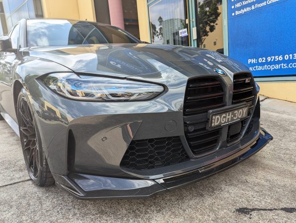 V Style Vorsteiner Carbon Fiber Front Bumper Lip For 21-24 BMW G80 M3 G82 G83 M4