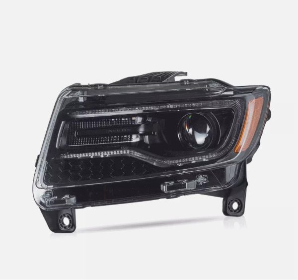 LED DRL Projector Headlights for 11-13 Jeep Grand Cherokee (WK2) W/ Startup Animation Blue DRL