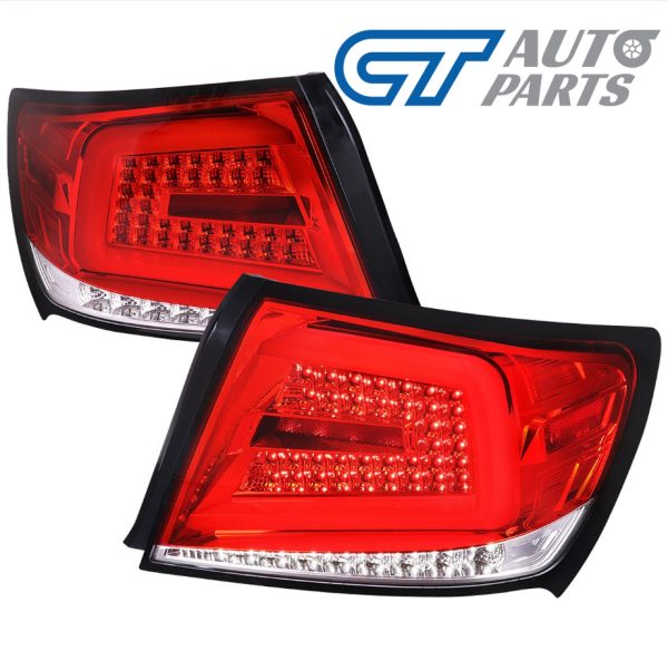 Spec D Clear Red LED Taillights for 08-13 Subaru Impreza WRX STI G3 4D tail lights
