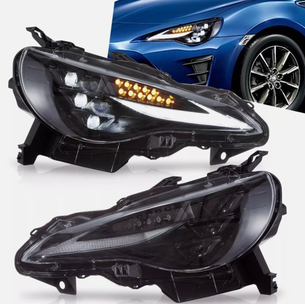 3D V2 LED Projector Headlights W/Animation for 12-20 Subaru BRZ Toyota 86