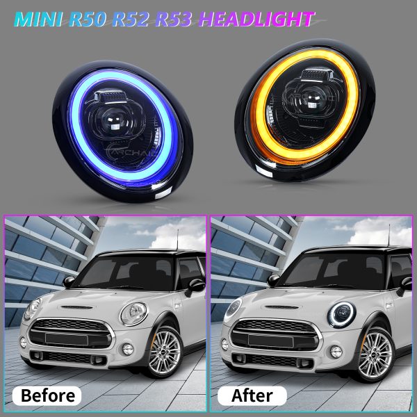 LED Projector LED Dynamic Headlights for 01-07 Mini Cooper R50 R52 R53