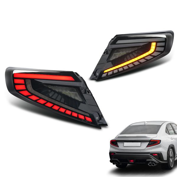 V4 Smoke White LED Dynamic Taillights for 22-25 Subaru WRX VB Tail Lights