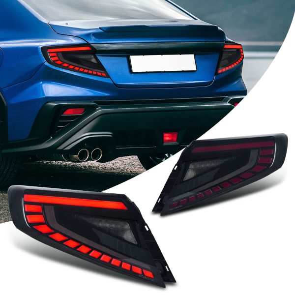 V4 Smoke Red LED Dynamic Taillights for 22-25 Subaru WRX VB Tail Lights