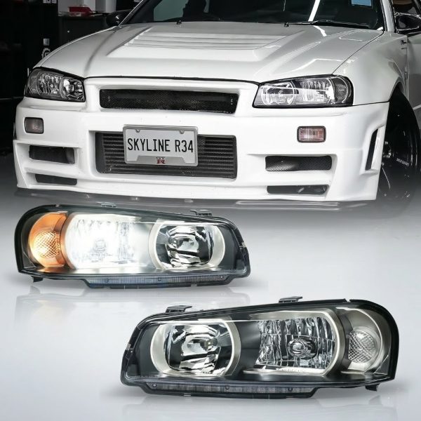 BNR34 GTR R34 OE Style Headlights for 1998-2001 Nissan Skyline R34 GTT GTR