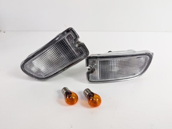 Clear Front Bumper Turn Signal Indicator Lights for 98-00 Subaru Impreza GC8 GF8 WRX STI