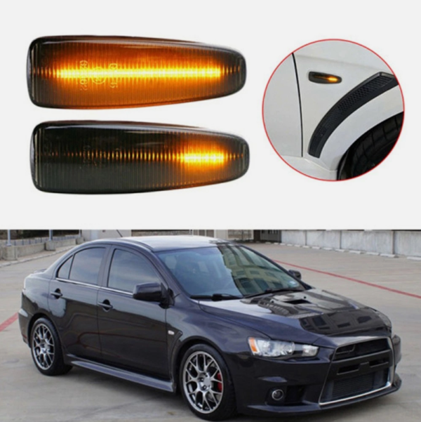 Smoke Dynamic LED Indicator blinker light for Mitsubishi Lancer CJ EVO X VRX