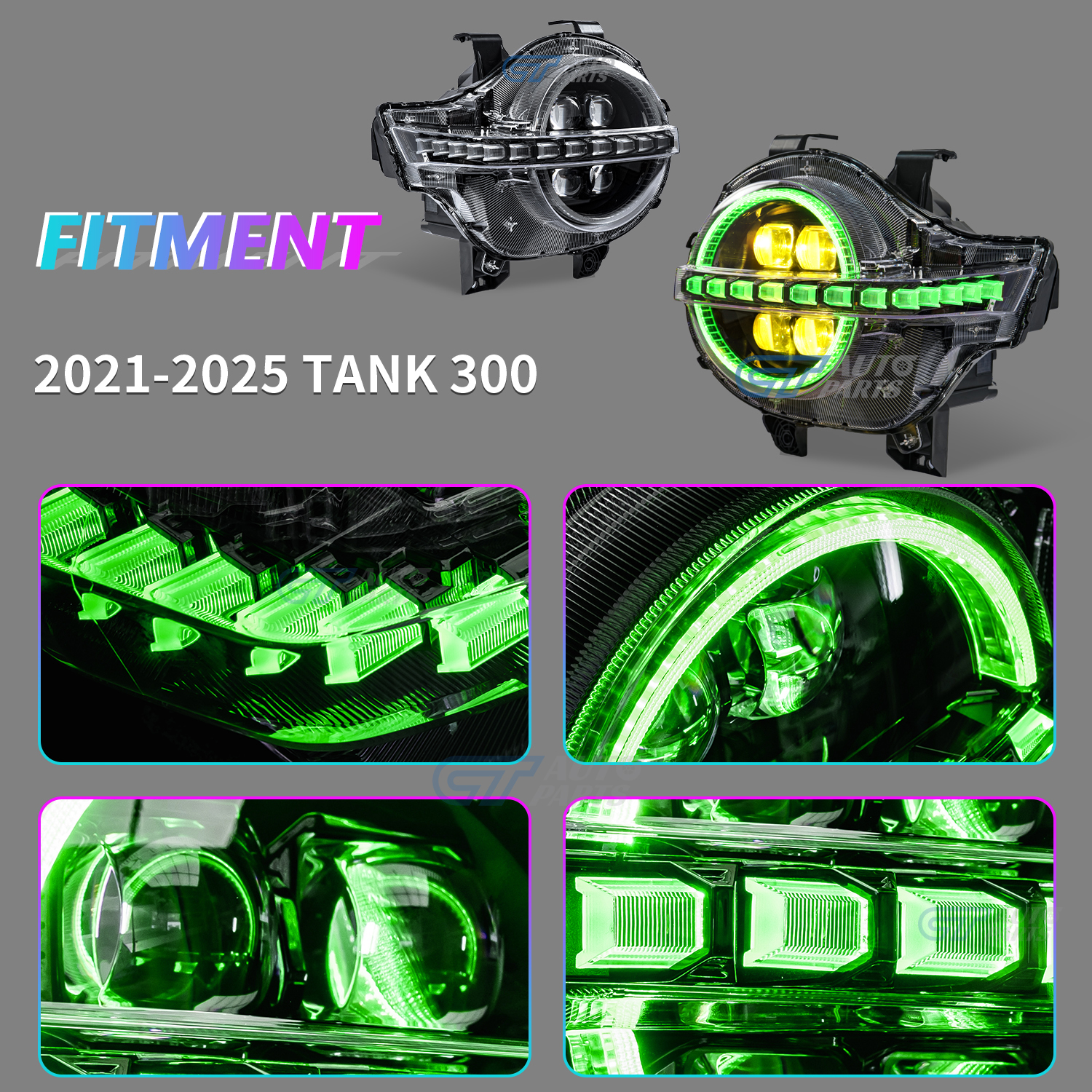 RGB DRL LED Headlights for GWM TANK 300 “STARLIGHT” High Performance Headlight