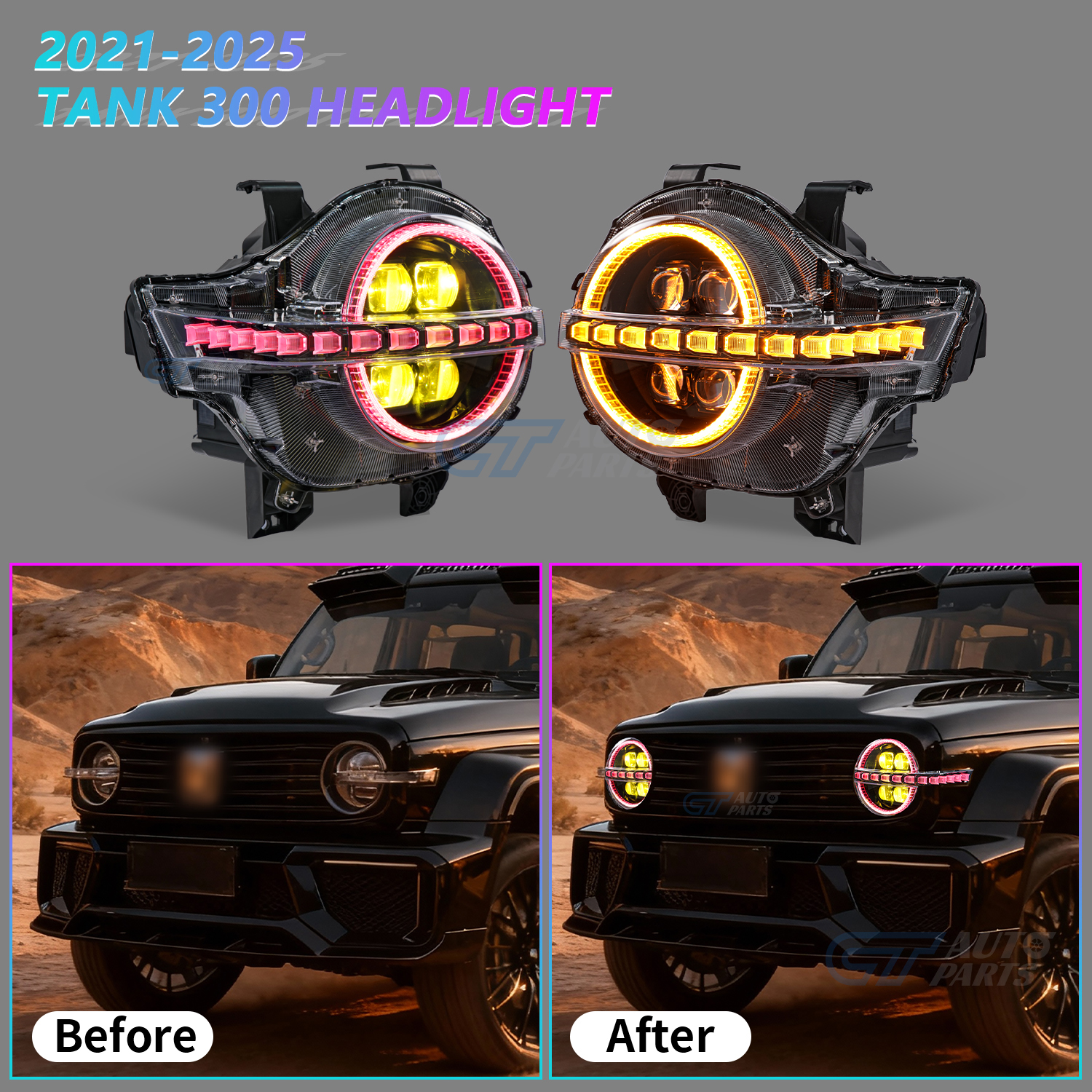 RGB DRL LED Headlights for GWM TANK 300 “STARLIGHT” High Performance Headlight