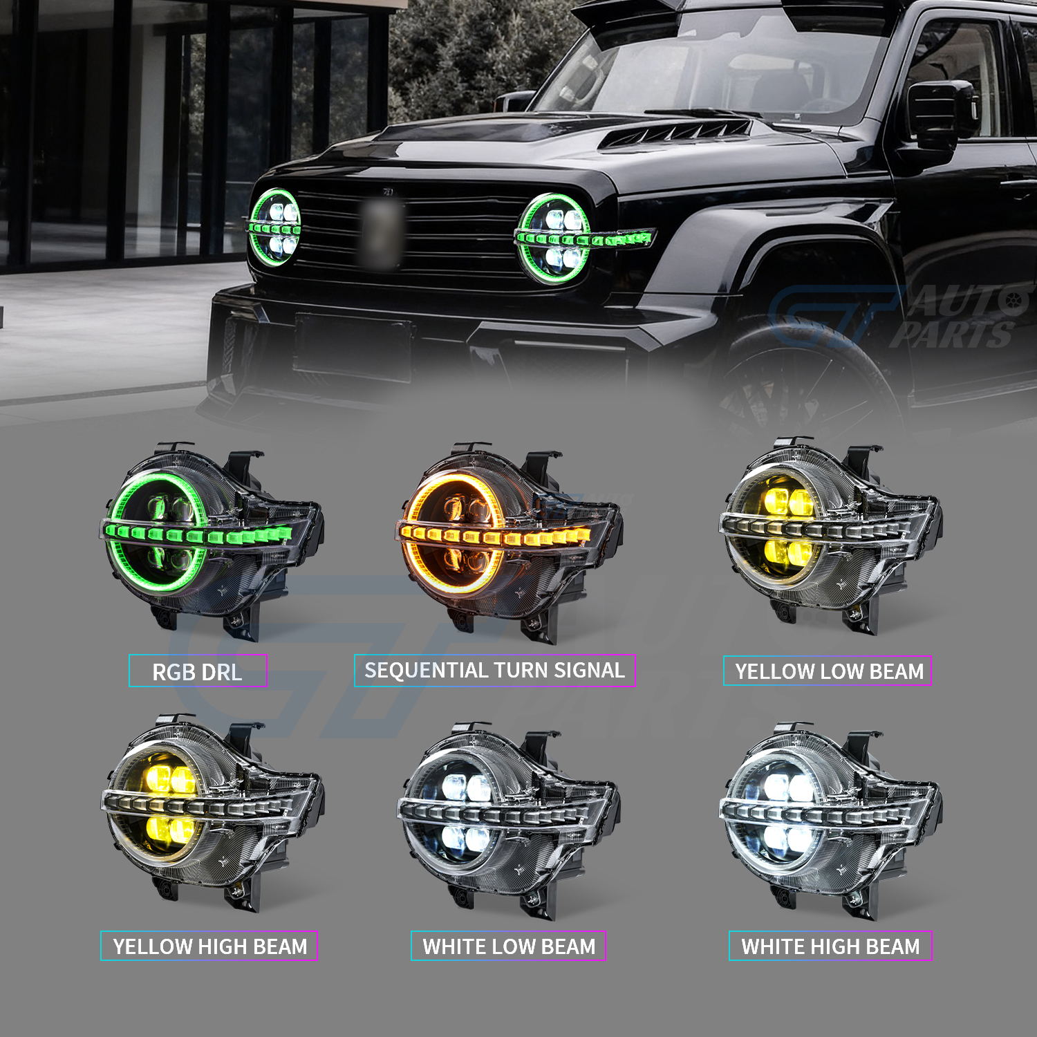 RGB DRL LED Headlights for GWM TANK 300 “STARLIGHT” High Performance Headlight