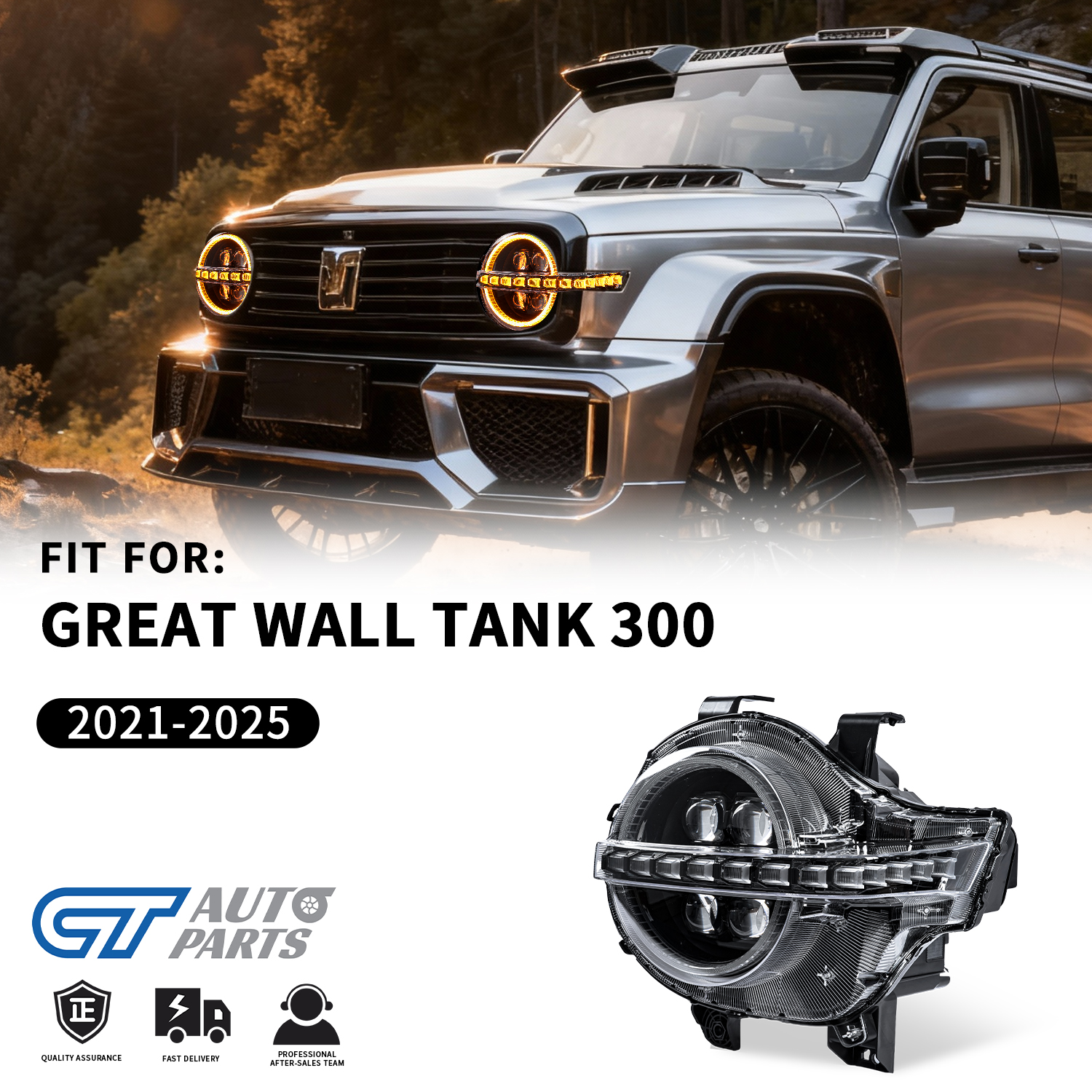 RGB DRL LED Headlights for GWM TANK 300 “STARLIGHT” High Performance Headlight