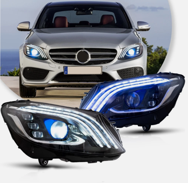 LED Matrix Black Headlight for 15-21 Mercedes-Benz C-Class 4th Gen (W205)