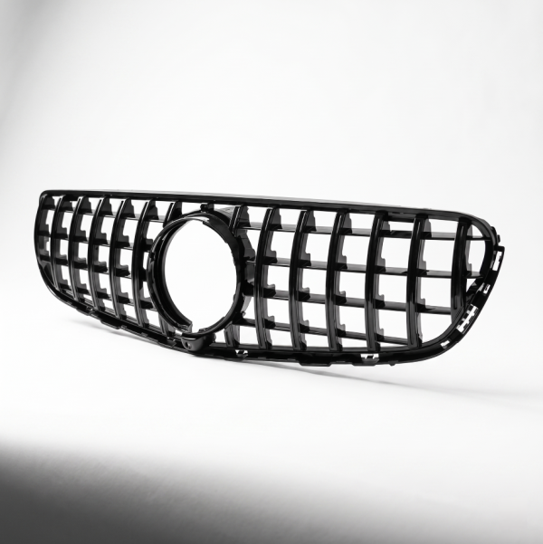 Gloss Black AMG GLC63 Panamericana Style Front Bumper Grille for 15-19 Mercedes-Benz GLC-Class X253 / C253 & GLC43