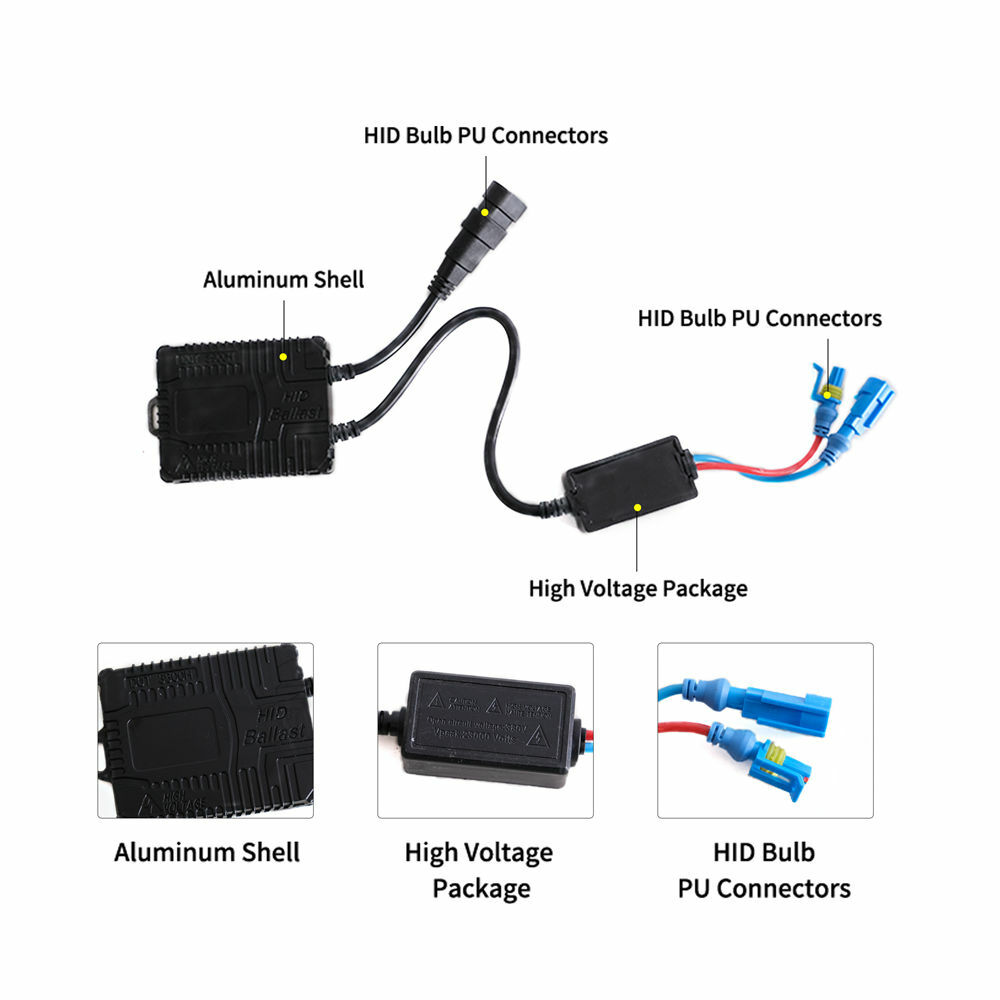 D2H HID Xenon Replacement Bulbs | 6000K Diamond White with Ballast Kit