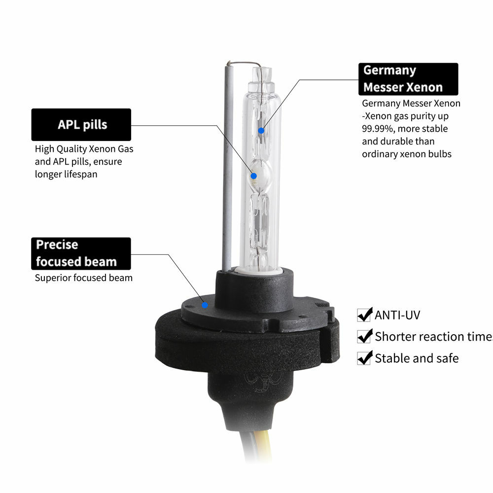 D2H HID Xenon Replacement Bulbs | 6000K Diamond White with Ballast Kit