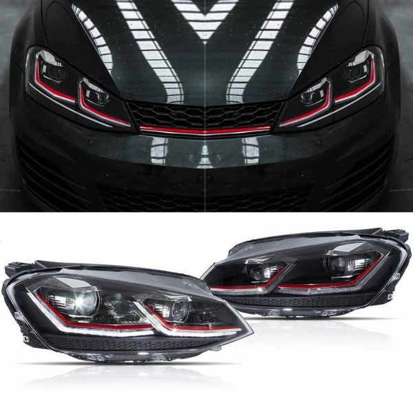 Volkswagen Golf MK7 2013–2018 Full LED Headlights with Sequential Indicators