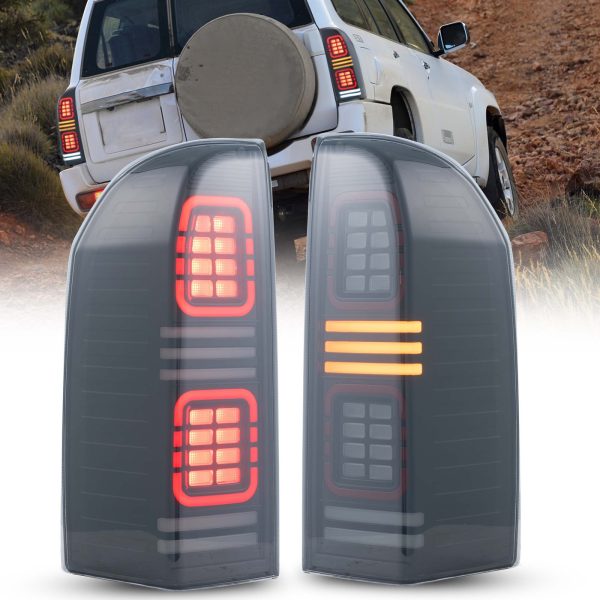 VLAND Nissan Patrol Y61 2007–2016 Smoked Lens LED Tail Lights with Sequential Indicators