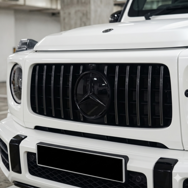 Gloss Black Panamericana Style Front Grille for 1990-2018 Mercedes-Benz G-Class W463 & AMG G55/G63