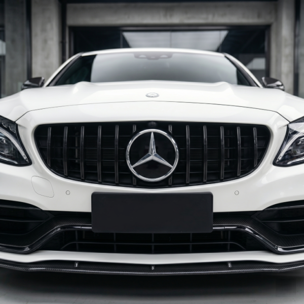 Gloss Black AMG Panamericana Style Front Grille for 19-21 Mercedes-Benz C63 / C63-S